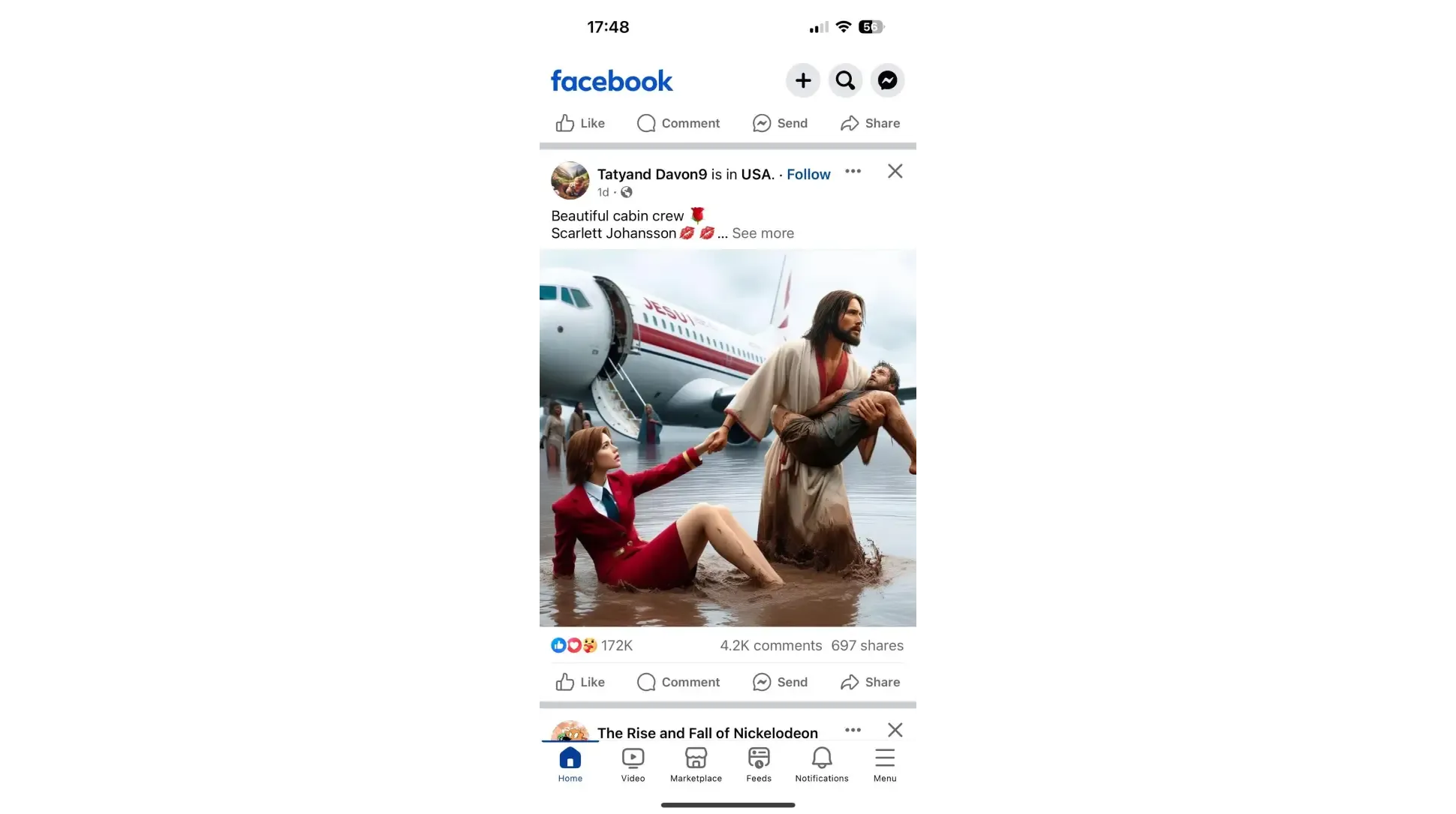 Jesus ai art bombarding my FB
